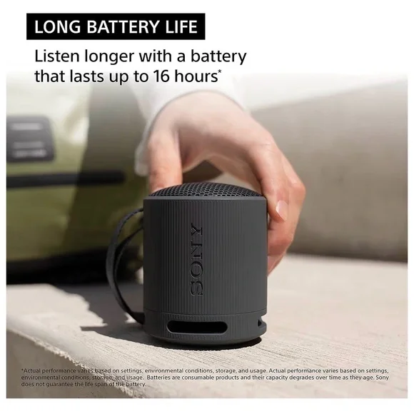 Sony SRS-XB100 Wireless Bluetooth PortableTravel Speaker Black